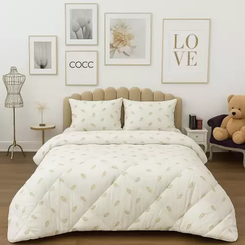 SET Pilota Puf si Pana Gasca 200x220cm + 2 Perne 50x70cm, Fabricate in Romania