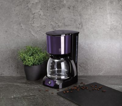 Aparat electric de cafea Berlinger Haus, Purple Eclipse, 800W, 1.5 L, plastic/inox, mov/transparent