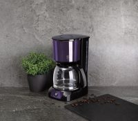 Aparat electric de cafea Berlinger Haus, Purple Eclipse, 800W, 1.5 L, plastic/inox, mov/transparent