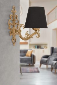 Aplica de perete, Opviq, 390FLH2329, Negru