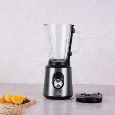 Blender de masa Berlinger Haus, Carbon Pro, 1000W, 1.5 L, inox/sticla/plastic, gri inchis/transparent