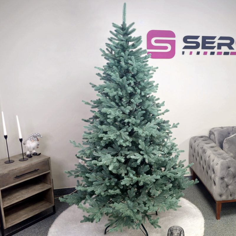 Brad artificial Christmas Deluxe by Sersimo, Viena Select argintiu, integral 3D, 230cm