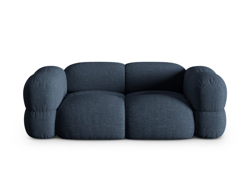 Canapea 3 locuri, Loretto, Cosmopolitan Design, 210x100x68 cm, tesatura structurata, albastru inchis