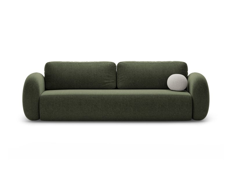 Canapea extensibila 3 locuri, Tonale, Cosmopolitan Design, 262x105x88 cm, tesatura chenille, verde