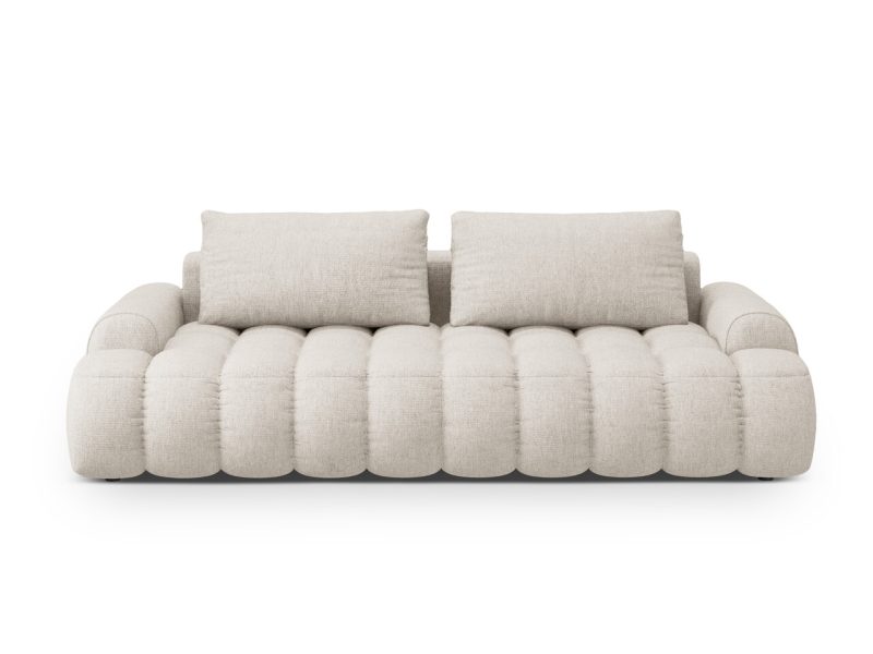 Canapea extensibila 4 locuri, Linz, Cosmopolitan Design, 250x100x84 cm, tesatura structurata, bej