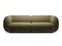 Canapea modulara 4 locuri, Kate, Micadoni Home, 243x99x76 cm, catifea, verde