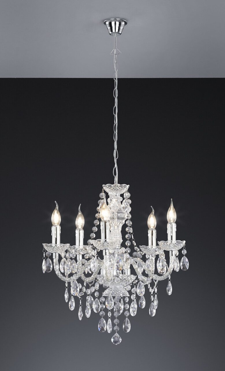 Candelabru Luster, RL, 52x150 cm, 40W, 5x E14, metal, bronz