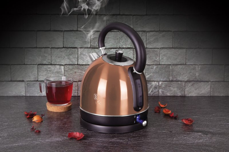 Ceainic electric Berlinger Haus, Rose Gold, 1.8 L, inox, roz/negru