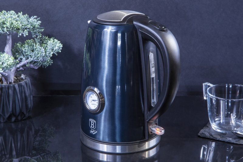 Ceainic electric cu termometru Berlinger Haus, Aquamarine, 1.7 L, inox, blue