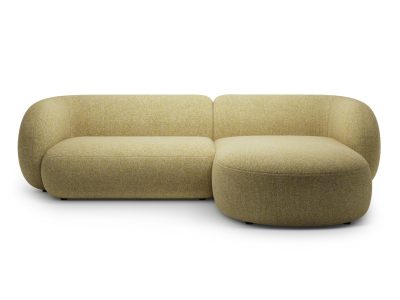 Coltar dreapta 3 locuri, Kate, Micadoni Home, 285x176x76 cm, tesatura structurata, galben melanj