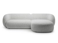 Coltar dreapta 3 locuri, Kate, Micadoni Home, 285x176x76 cm, tesatura structurata, gri deschis melanj