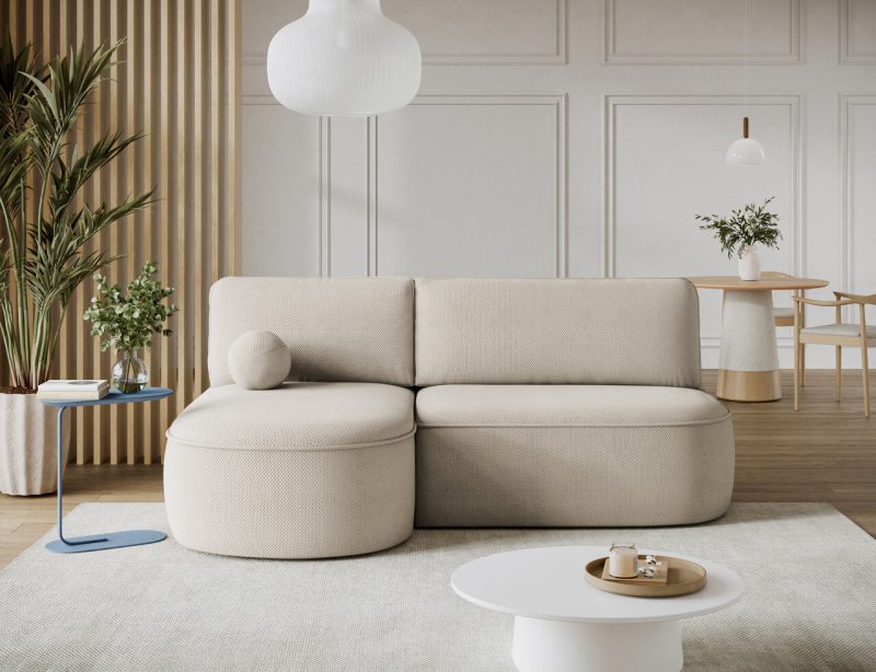 Coltar extensibil stanga 3 locuri ELTAP, LT-18CAL, Livosa, 220x144x93 cm, lemn/poliester, bej