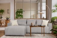 Coltar extensibil Verona Gri Reyat, 282 x 169 x 80 cm, cu lada de depozitare