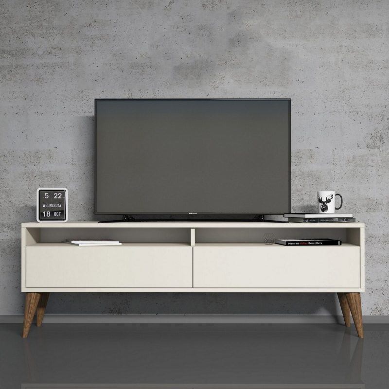 Comoda TV, Hanah Home, Best 2, 150x30x50 cm, Crem