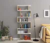 Corp biblioteca, Hanah Home, Bates, 60x19.6x160 cm, Alb / Stejar