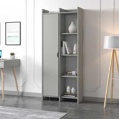 Corp biblioteca, Hanah Home, Offer, 70x180x30 cm, Gri