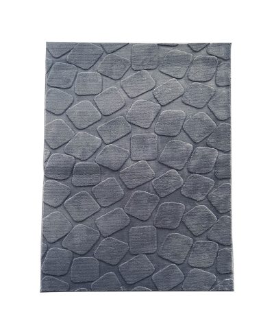 Covor 3D cu model in relief, Stone, Heinner, 120x160 cm, poliester, gri
