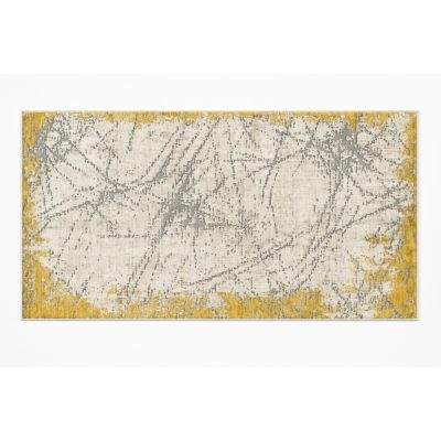 Covor Modern, Elegant, 300x400cm gros si pufos, SHINNY V1, Galben/Gri/Alb