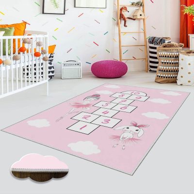 Covor pentru copii, Eexfab746, 100x200 cm, Multicolor