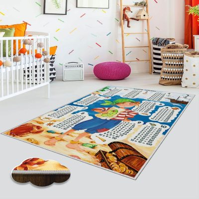 Covor pentru copii, Eexfab873, 80x120 cm, Multicolor