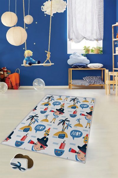 Covor pentru copii, EXFAB18, 80x120 cm, Multicolor