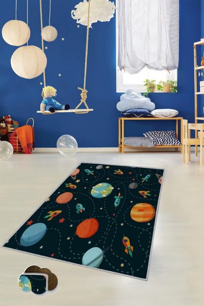 Covor pentru copii, EXFAB19, 100x150 cm, Multicolor