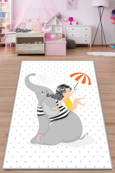 Covor pentru copii, Filla, 80x200 cm, Poliester, Multicolor