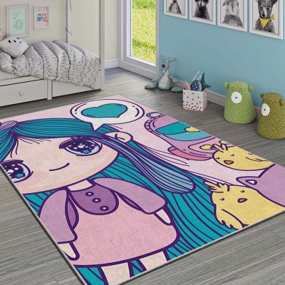 Covor pentru copii, Hmı Kdc-102, 100x180 cm, Multicolor