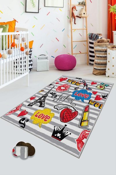 Covor pentru copii, HMNT110, 80x120 cm, Multicolor