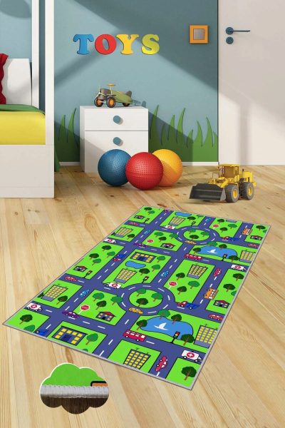 Covor pentru copii, HMNT458, 120x180 cm, Multicolor