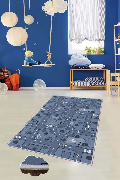 Covor pentru copii, HMNT459, 80x120 cm, Multicolor