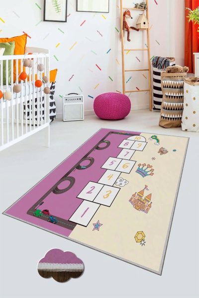Covor pentru copii, HMNT464, 140x220 cm, Multicolor