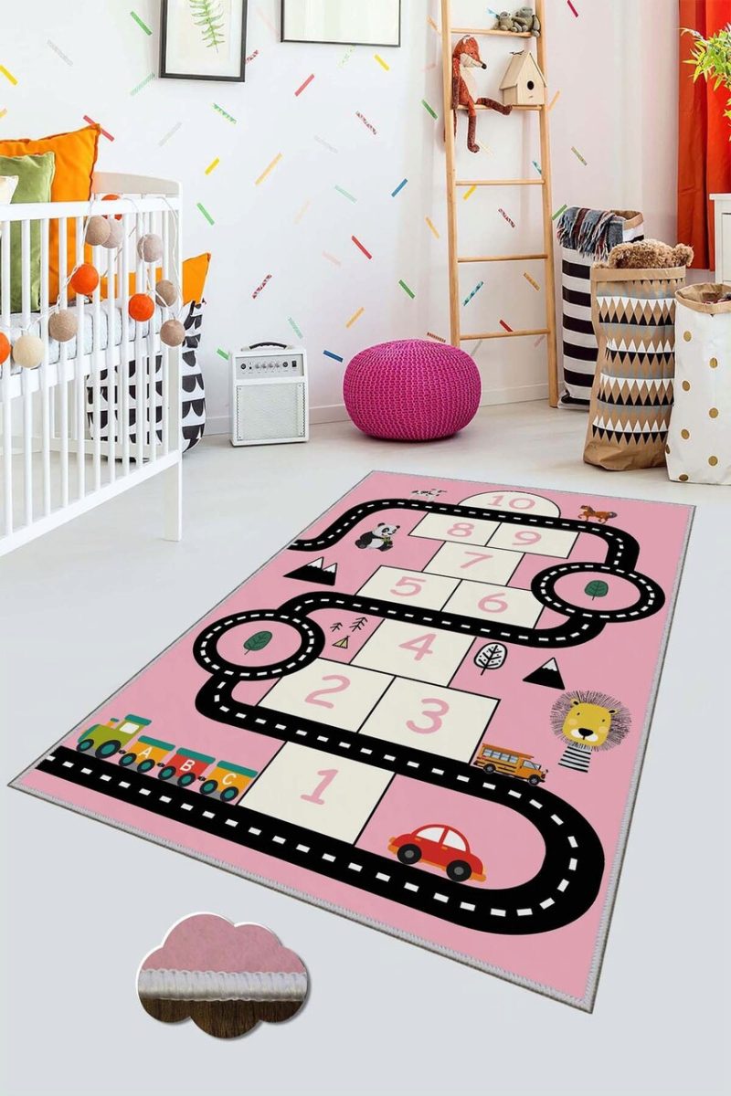 Covor pentru copii, HMNT473, 120x180 cm, Multicolor