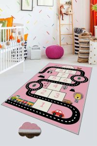 Covor pentru copii, HMNT473, 120x180 cm, Multicolor