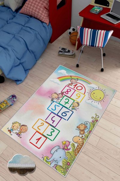 Covor pentru copii, HMNT519, 140x220 cm, Multicolor