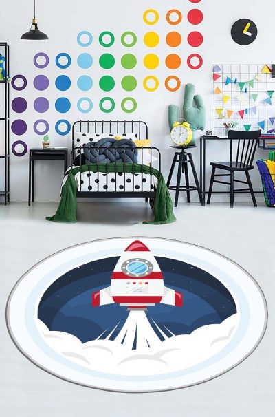 Covor pentru copii, HMNT927, 180x180 cm, Multicolor