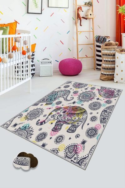 Covor pentru copii, HMNT93, 80x200 cm, Multicolor