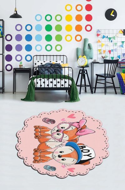 Covor pentru copii, HMNT934, 100x200 cm, Multicolor