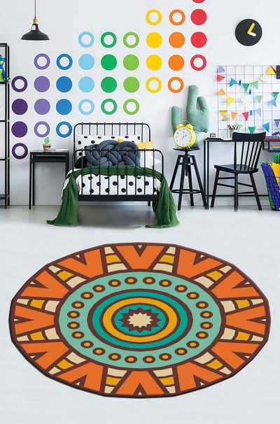 Covor pentru copii, HMNT941, 100x300 cm, Multicolor