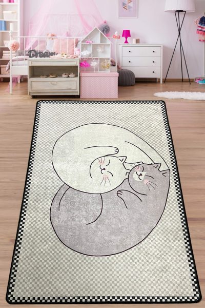 Covor pentru copii, Katt, 120x160 cm, Poliester, Multicolor