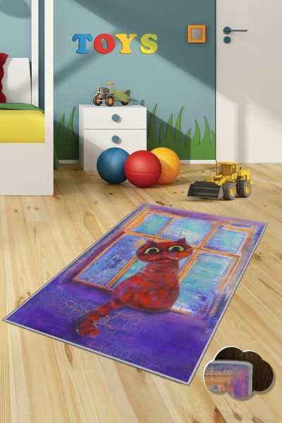 Covor pentru copii, KHMFESTO003KEÇE, 80x200 cm, Multicolor