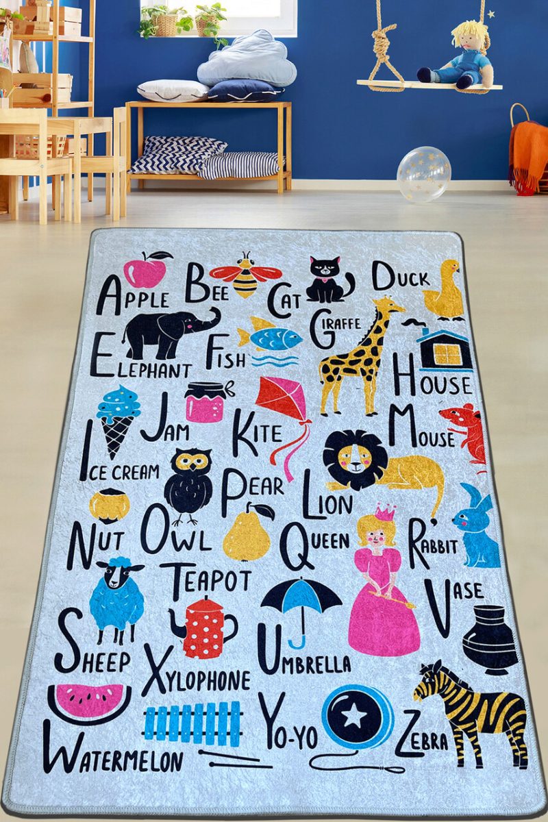 Covor pentru copii, Meredith, 140x190 cm, Poliester, Multicolor