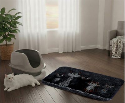 Covoras litiera pentru colectarea granulelor de nisip, Paws &amp; Whiskers, Cat Lıtter Mat 44, Multicolor