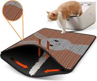 Covoras litiera pentru colectarea granulelor de nisip, Paws &amp; Whiskers, Nrszn0098, 50% PVC/50% poliester, Multicolor