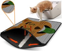 Covoras litiera pentru colectarea granulelor de nisip, Paws &amp; Whiskers, Nrszn0241, 50% PVC/50% poliester, Multicolor