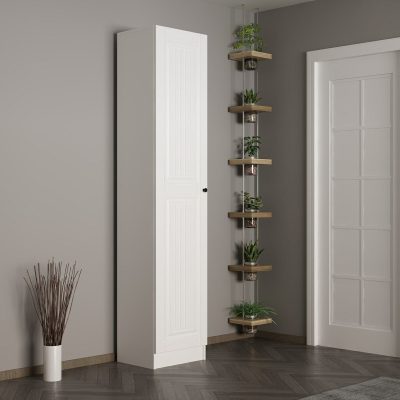 Cuier de perete, Hanah Home, Noah, 45x210x35 cm, Alb