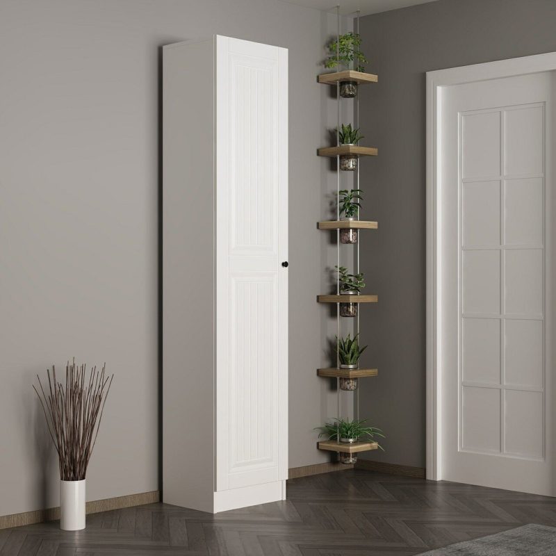 Cuier de perete, Hanah Home, Noah, 45x210x35 cm, Alb