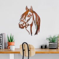 Decoratiune de perete, Horse, 38 x 53 cm, Multicolor