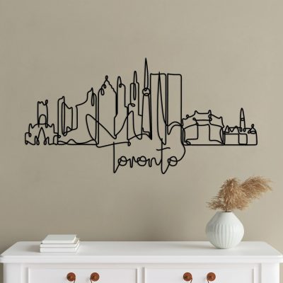 Decoratiune de perete, Toronto, Grosime: 2 mm, Negru