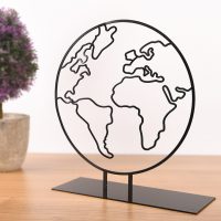 Decoratiune, Foglia, 22x20 cm, Metal, Negru